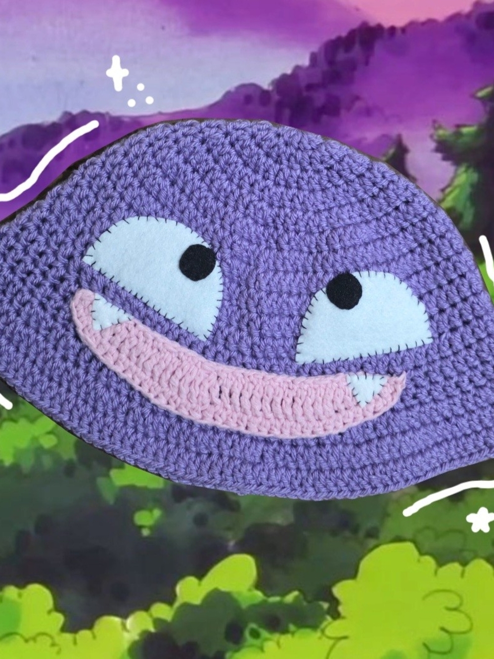 Handmade Crochet Koffing Bucket Hat